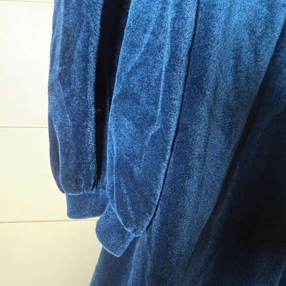 Vintage CJS Robe Housecoat Teal Blue Womens - Picture 5 of 8
